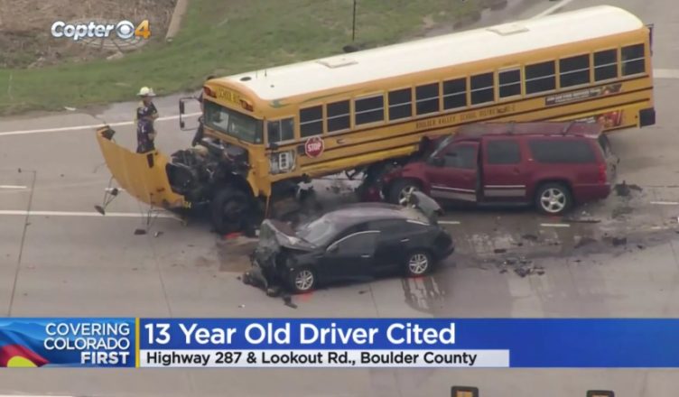 13-Year-Old Allegedly Causes 4-Car Crash Involving School Bus After Taking Parents’ Car Out… But you won’t believe when you see what happened next…