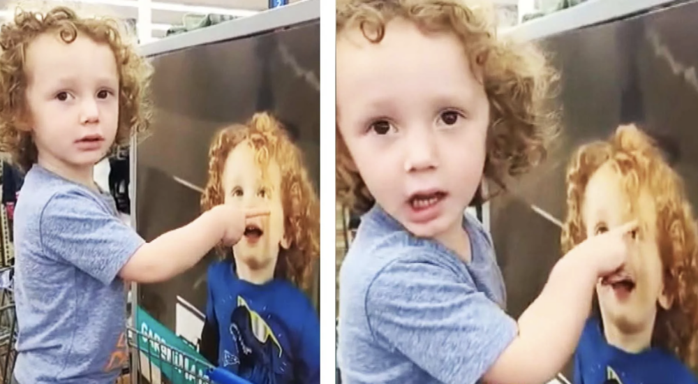 A little boy notices a child on a poster who resembles him, but there are other odd similarities as well…