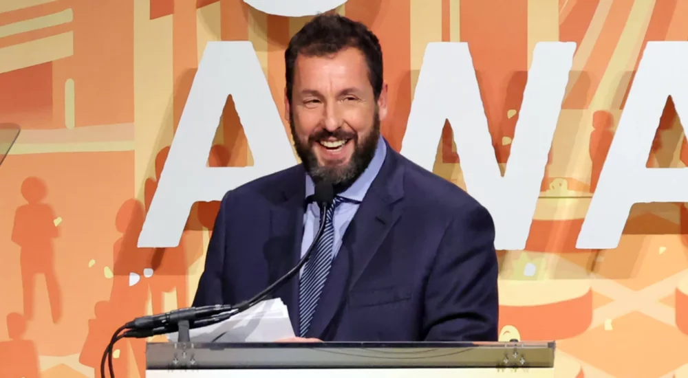 Adam Sandler had the funniest speech at the Gotham Awards, which was actually written by his daughters…