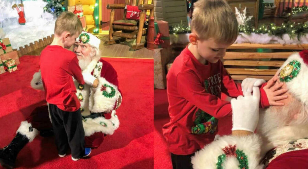 Blind and autistic boy couldn’t see Santa, so what he did gave him an unforgettable experience…