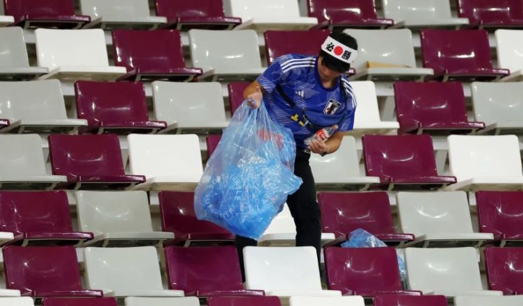 Japan’s soccer fans clean up stadium after thrilling upset win in World Cup and they find this.