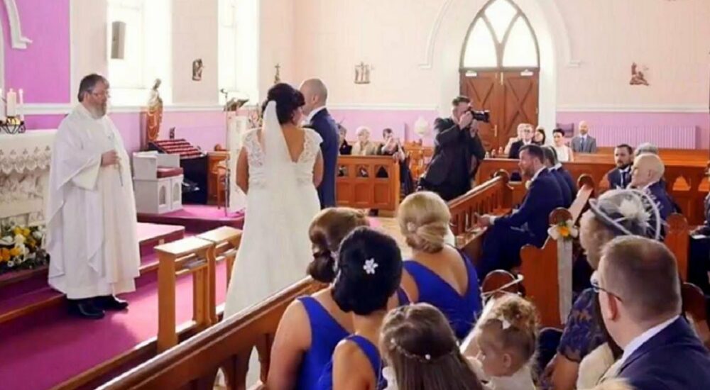 Voice from the back interrupts the wedding ceremony as the bride turns around and starts crying…